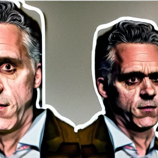 Prompt: jordan peterson made of glass