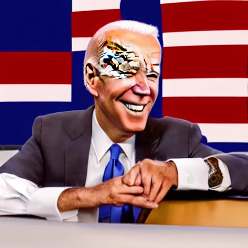 Image similar to joe biden on meth as seen in award winning animated pixar movie 4k octane render