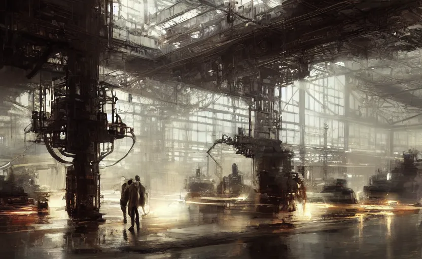 Image similar to Industrial complex, intricate, elegant, volumetric lighting, digital painting, highly detailed, artstation, sharp focus, illustration, concept art, ruan jia, steve mccurry