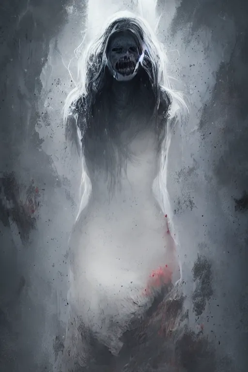 Image similar to A portrait of a monstrous women cuts all over her face by Greg Rutkowski, Sung Choi, Mitchell Mohrhauser, Maciej Kuciara, Johnson Ting, Maxim Verehin, Peter Konig, Bloodborne, 8k photorealistic, cinematic lighting, HD, high details, dramatic, dark atmosphere, trending on artstation
