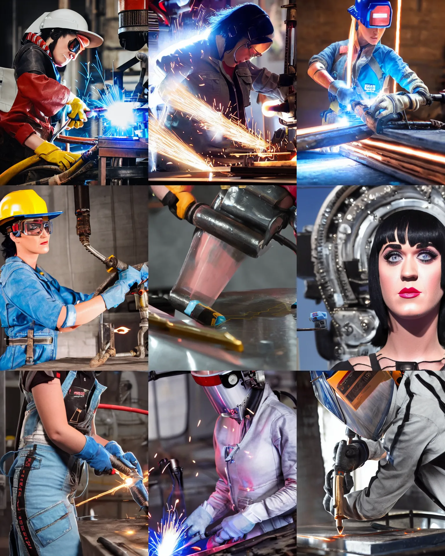 Prompt: close up of katy perry tig welding, unreal engine