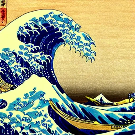 Prompt: the great coffee wave off kanagawa by hokusai, ukiyo - e