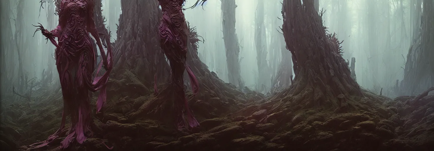 Image similar to Goddess of the forest, trending on Artstation, Greg Rutkowski, Wayne Barlowe