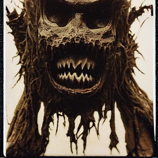 Prompt: photograph of a glitchy monster, scary, uncanny, shot on polaroid