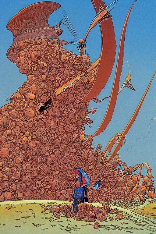 Image similar to artwork by jean giraud