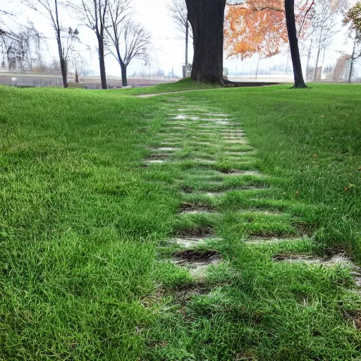 Image similar to photo of where the sidewalk ends