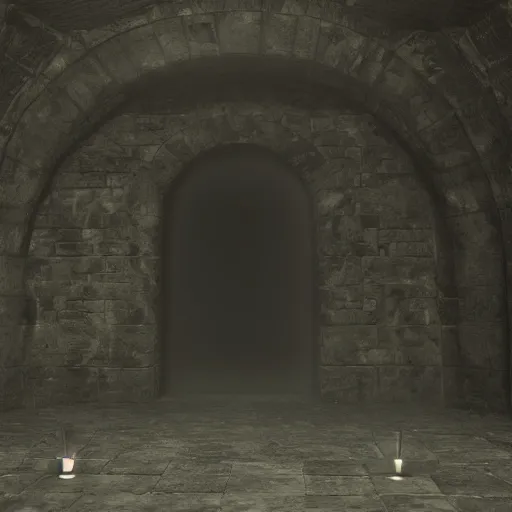 Prompt: A dark and gloomy crypt, 8k, Octane Render, High Detail