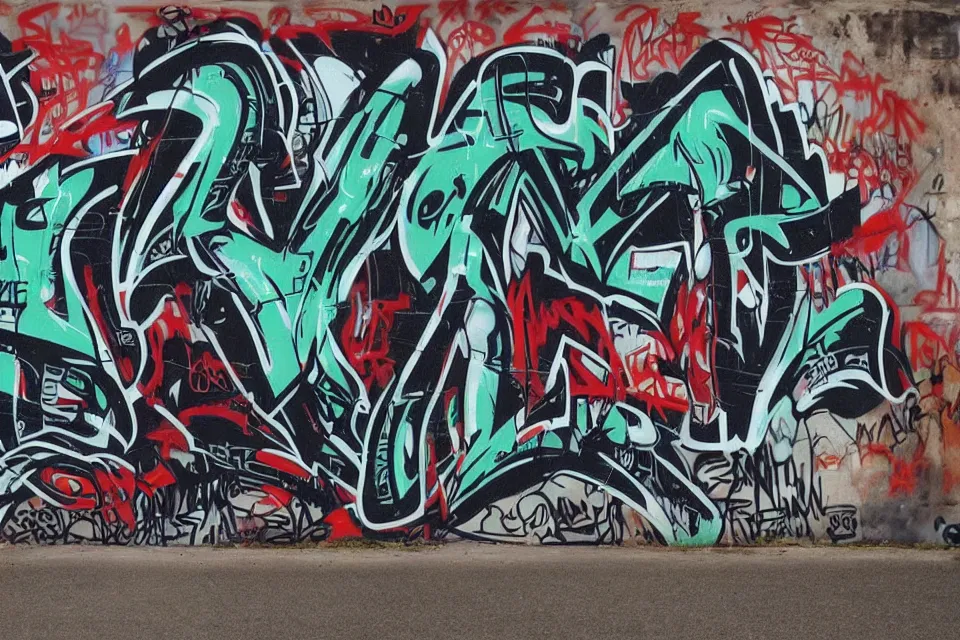 Prompt: alien typography and graffiti