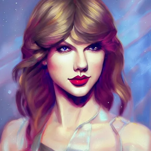 Image similar to romantic painted portrait of taylor swift by destiny 2 concept artists