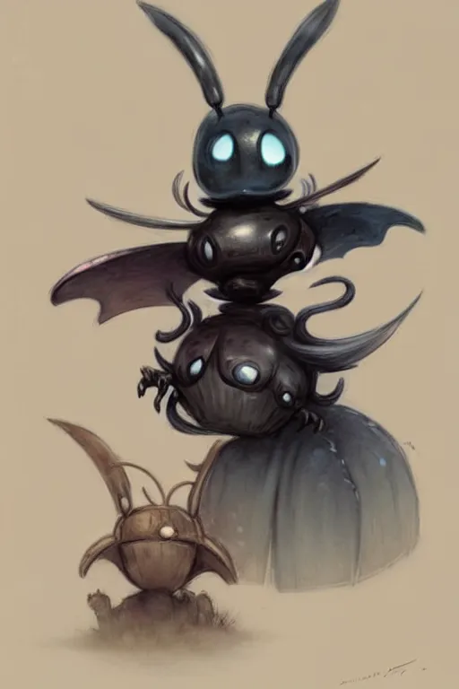 Image similar to ( ( ( ( ( 1 9 5 0 s hollow knight new characters. muted colors. ) ) ) ) ) by jean - baptiste monge!!!!!!!!!!!!!!!!!!!!!!!!!!!!!!