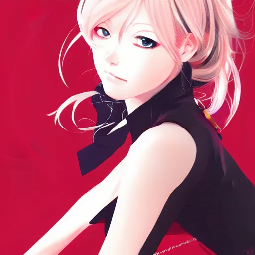 Image similar to Ann Takamaki, anime, elegant, 2d, ultra highly detailed, digital painting, smooth, sharp focus, artstation, pixiv, art by Ina Wong, art by Ilya Kuvshinov