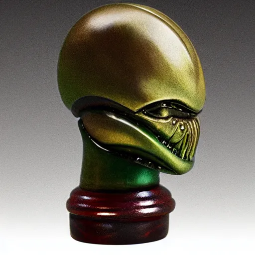 Image similar to Alien head chess piece