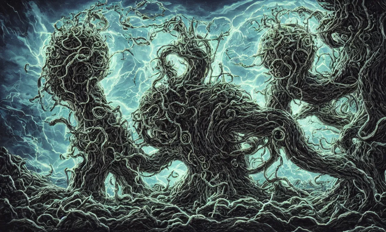 Prompt: photo azathoth consuming the earth, cinematic