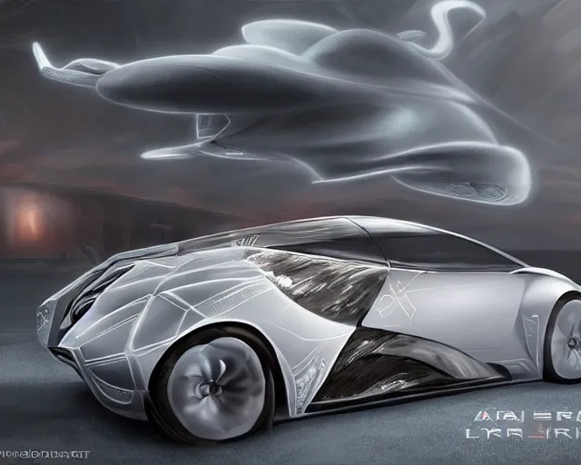 Image similar to car design in the style of beautiful female lyra performer, amazing concept art, award - winning photorealistic illustration hdr 8 k