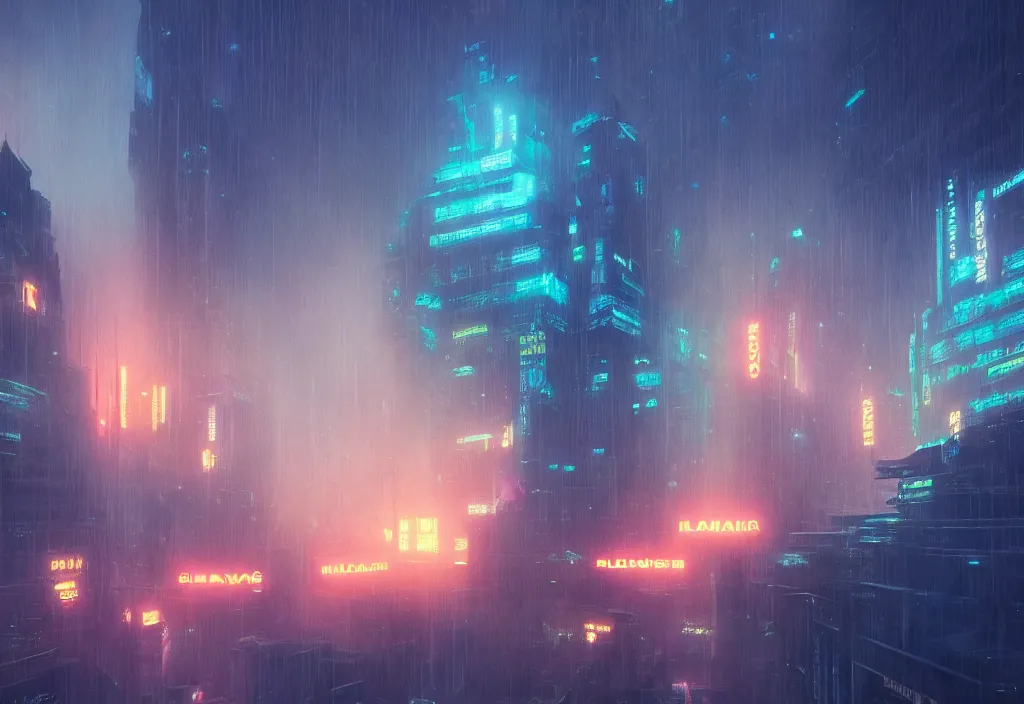 Prompt: a dramatic epic ethereal stunning beautiful and insanely detailed matte painting of a Blade Runner movie still, atmospheric and vaporwave composition, digital art by Kilian Eng and Jean Giraud, winning-award masterpiece, fantastic, octane render, 8K HD Resolution, High quality image