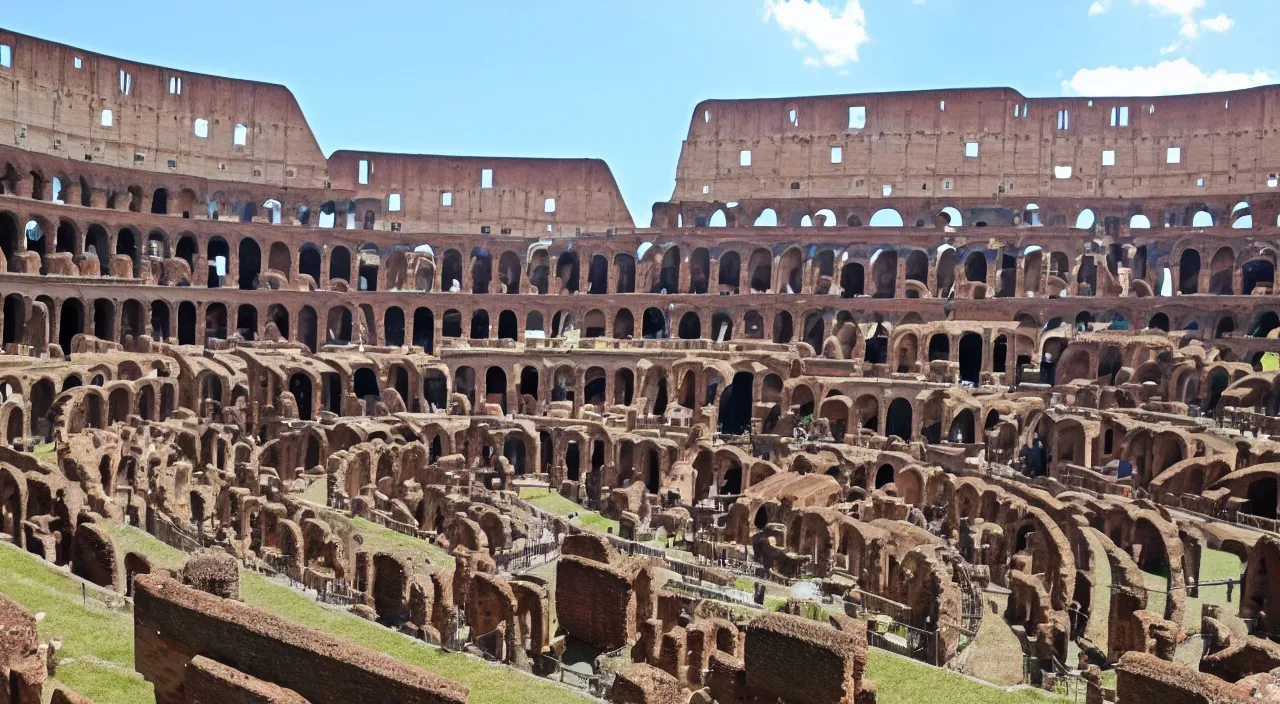 Prompt: undamaged colosseum