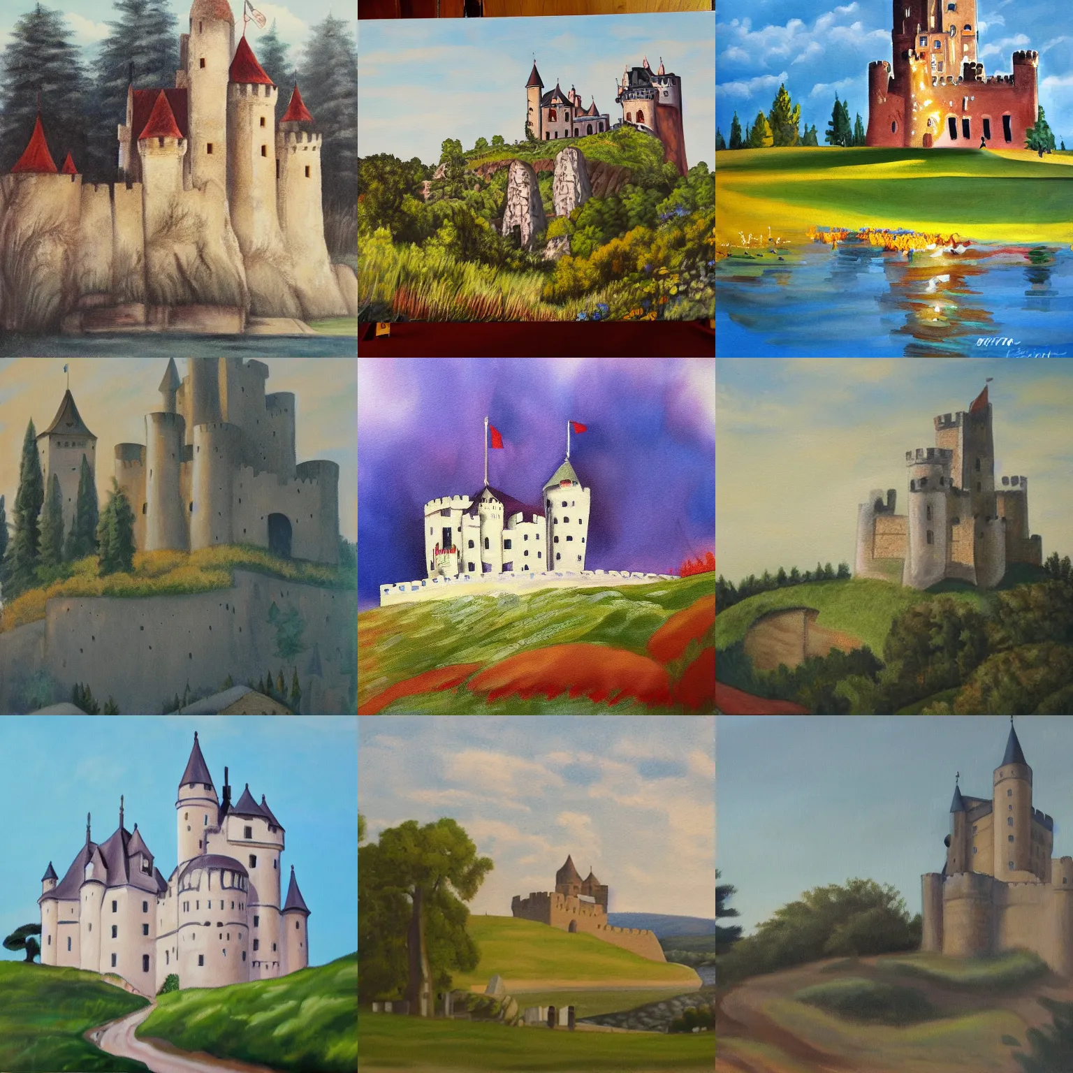 Prompt: painting of castle