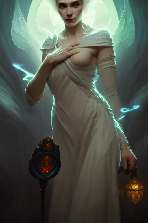 Prompt: alexey gurylev, ghostly ghost, mysterious, deep focus, d & d, fantasy, complex, elegant, highly detailed, digital painting, artstation, concept art, matte, clear focus, illustration, hearthstone, artgerm art, greg rutkovsky and alphonse mucha