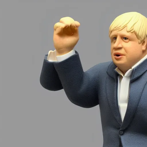 Prompt: Boris Johnson figurine, detailed product photo, high quality, soft, 3d render