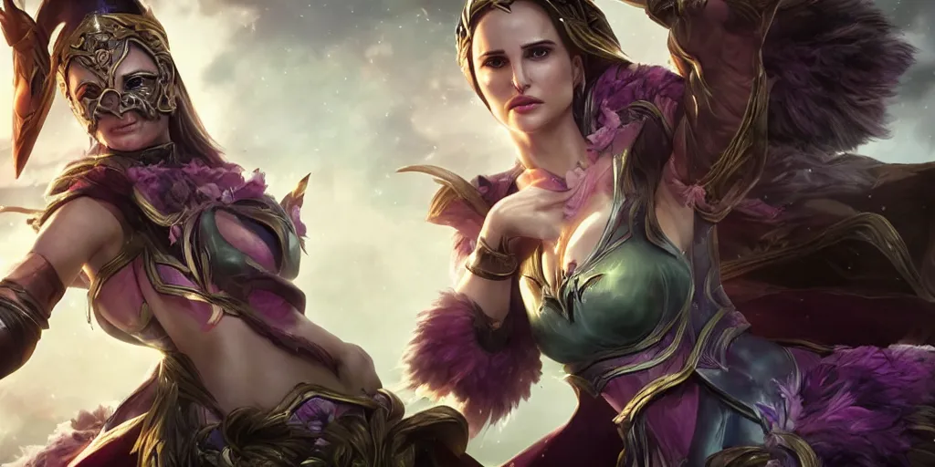 Prompt: action shoots of Natalie Portman as Kaisa in League of legends, multiple angles, hyper realistic, cinematic, imax, 4K, live action