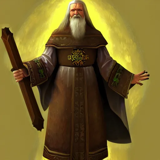 Prompt: St. Seraphim of Sarov, World of Warcraft concept art