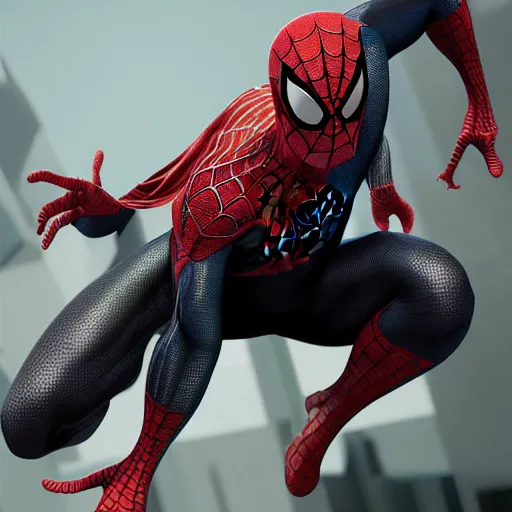 Image similar to spiderman infused with venom, au naturel, hyper detailed, digital art, trending in artstation, cinematic lighting, studio quality, smooth render, unreal engine 5 rendered, octane rendered, art style by klimt and nixeu and ian sprigger and wlop and krenz cushart