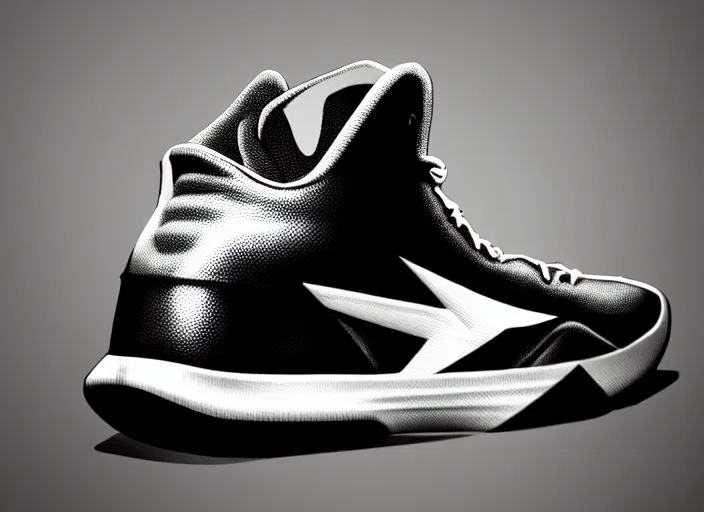 Image similar to basketball sneakers concept of quicksilver, trending on artstation, smooth, sharp focus