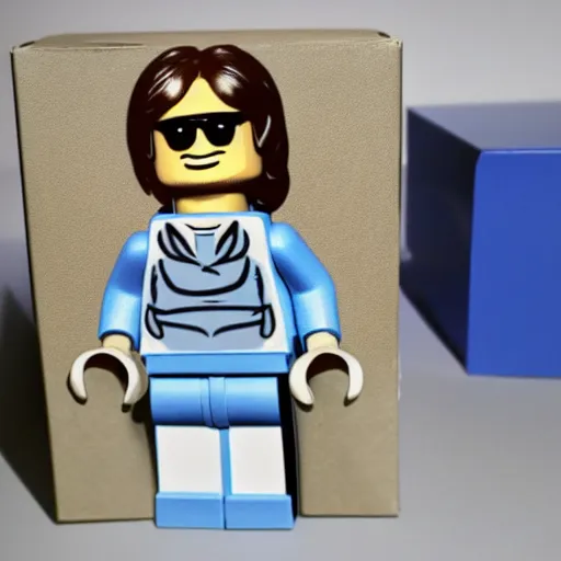 Image similar to a lego John Lennon with box