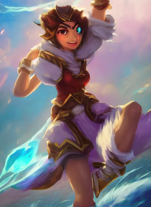 Image similar to motivational taliyah, from league of legends, superb cosplay, exhibant au naturel, jungling, in shape, hyper detailed, digital art, trending in artstation, cinematic lighting, studio quality, smooth render, unreal engine 5 rendered, octane rendered, art style by klimt and nixeu and ian sprigger and wlop and krenz cushart