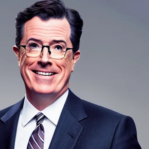 Image similar to stephen colbert with a frozen frosted beard