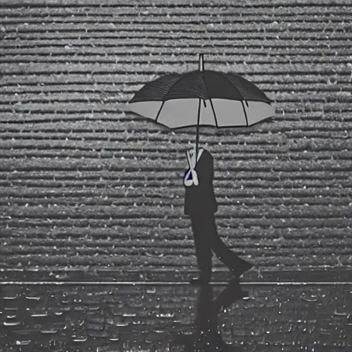 Prompt: umbrella in the rain