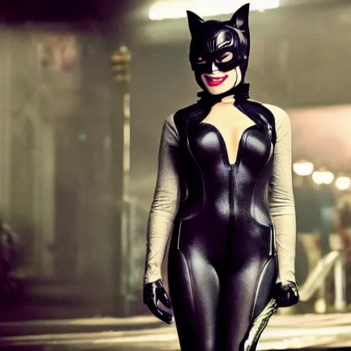 Image similar to margot robbie as catwoman, dc, photography, cute,