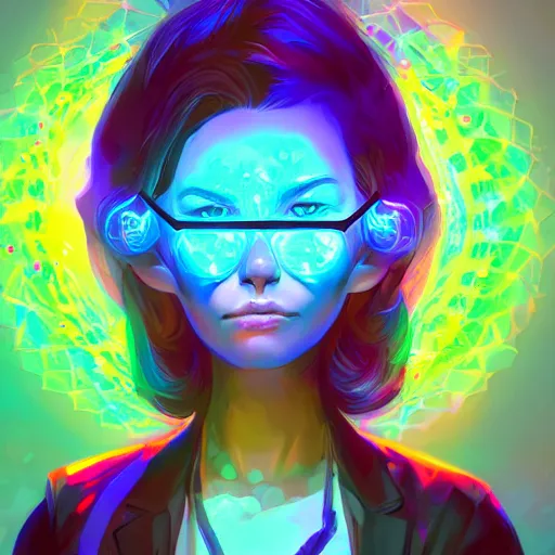 Image similar to skill magic geek inside matrix deepdream radiating a glowing aura stuff loot legends stylized digital illustration video game icon artstation lois van baarle, ilya kuvshinov, rossdraws,