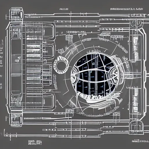 Prompt: detailed technical drawings for a working fusion reactor