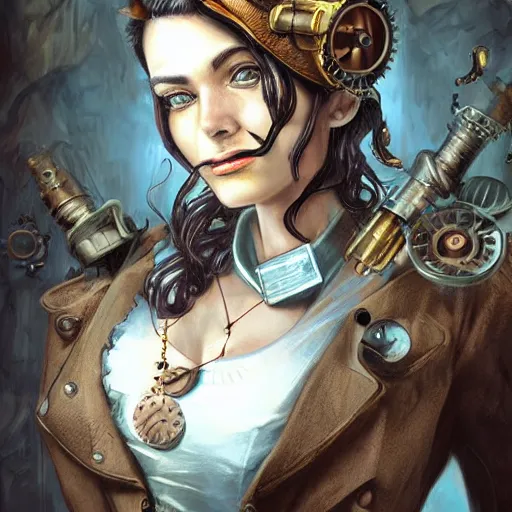 Image similar to steampunk mad scientist, digital art, concept art, fantasy art, highly detailed, hd wallpaper, hdr, artstation, deviantart, behance