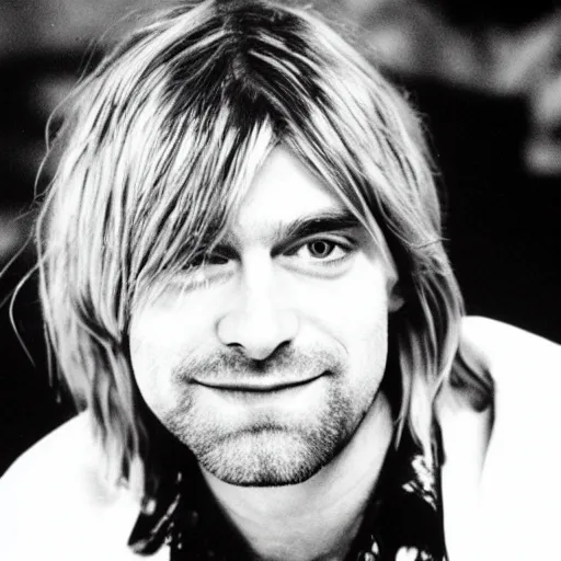 Prompt: Kurt Cobain opens a heart shaped box