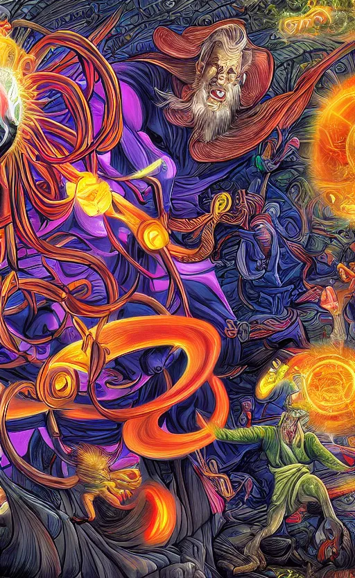 Image similar to hyper realistic third first image on the scattered absurdity server, dr strange and dr seuss, very pretty, portal hopping and time warping with reckless abandon, by alex grey