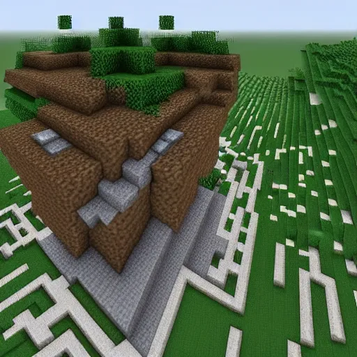 Image similar to hyper realistic minecraft