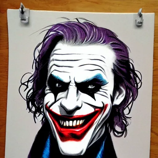 Image similar to sketch of the joker, reddit