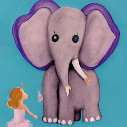 Image similar to elephant in a tutu teaching ballet