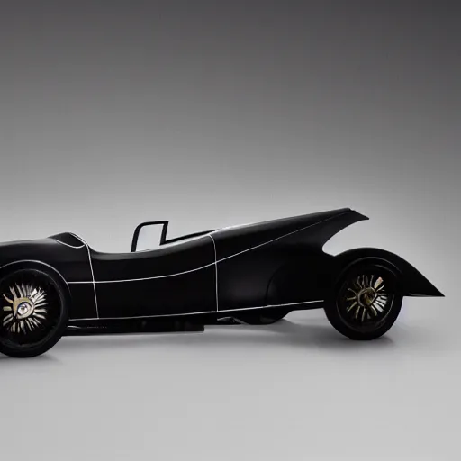 Image similar to Batmobile designed by Bugatti, full image, Batmobile, promotional photo Batmobile