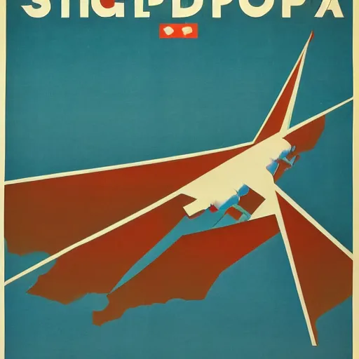 Image similar to A Singaporean propaganda poster designed by Alexander Rodchenko