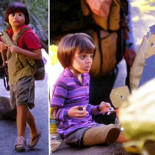 Prompt: Steve Buscemi as Dora the Explorer, set photography