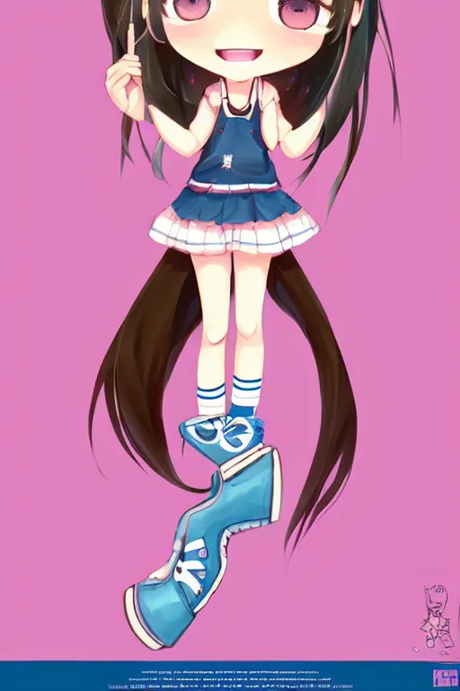 Image similar to full body character concept art of a girl next door in chibi style | | pixar - cute - fine - face, pretty face, realistic shaded perfect face, fine details by stanley artgerm lau, wlop, rossdraws, james jean, jakob eirich, andrei riabovitchev, marc simonetti, and sakimichan, trending on artstation