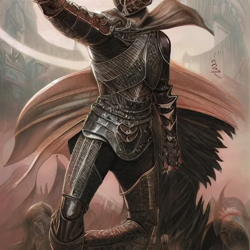 Prompt: knight by magali villeneuve