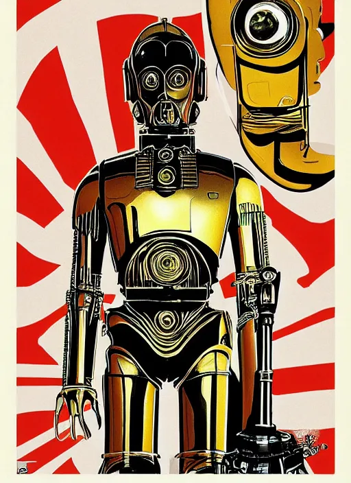 Image similar to c 3 po poster by bernard villemot