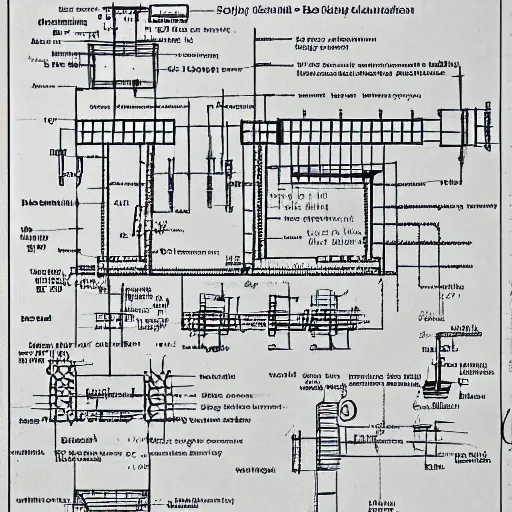 Image similar to a very detailed schematic blueprint of a nanobot