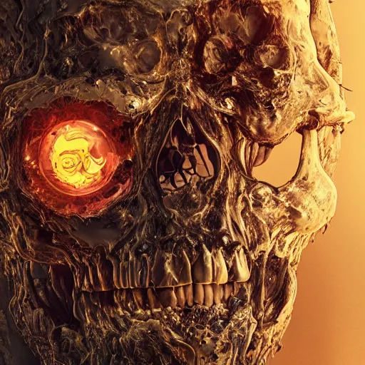 Image similar to portrait_of_a_melting_skull._intricate_abstract._intricate_artwork._by_Tooth_Wu_wlop_beeple_dan_mumford._octane_render_trending_on_artstat