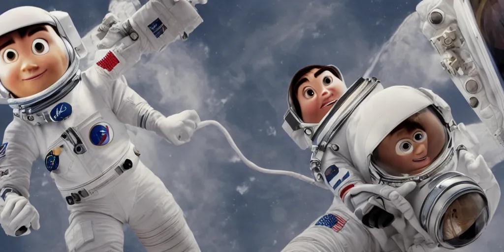 Image similar to astronaut in the style of pixar, 8 k