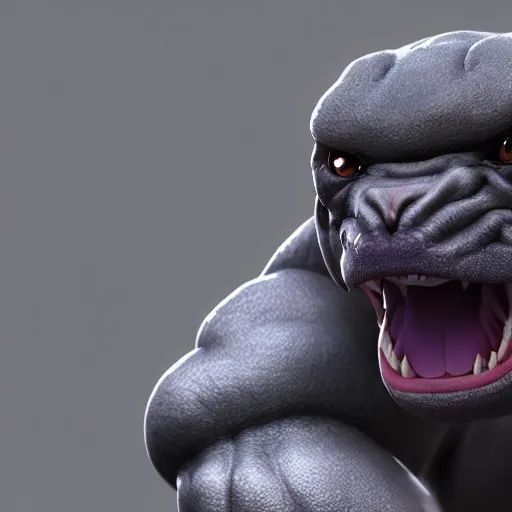 Image similar to photography of a realistic machoke animal, ultra detailed, 8 k, cinematic lighting, natural background, trending on artstation, pokemon